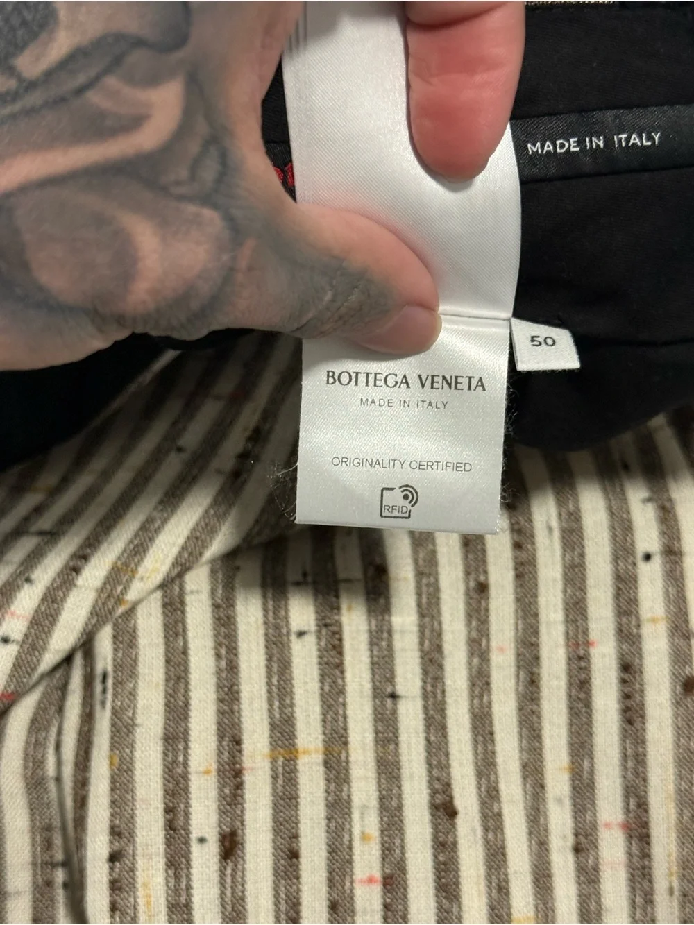 Bottega Veneta knotted viscose and silk trousers
